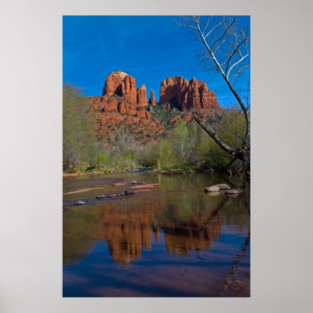Poster Red Rock Crossing em Sedona Winter 4038 (Frente)