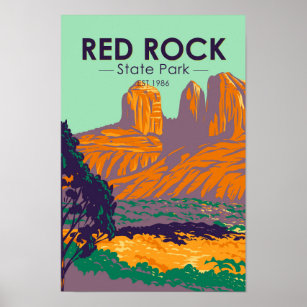 Poster Red Rock State Park Arizona Vintage