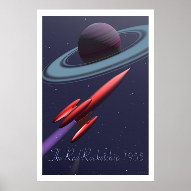 Poster Red Rocketship (Frente)