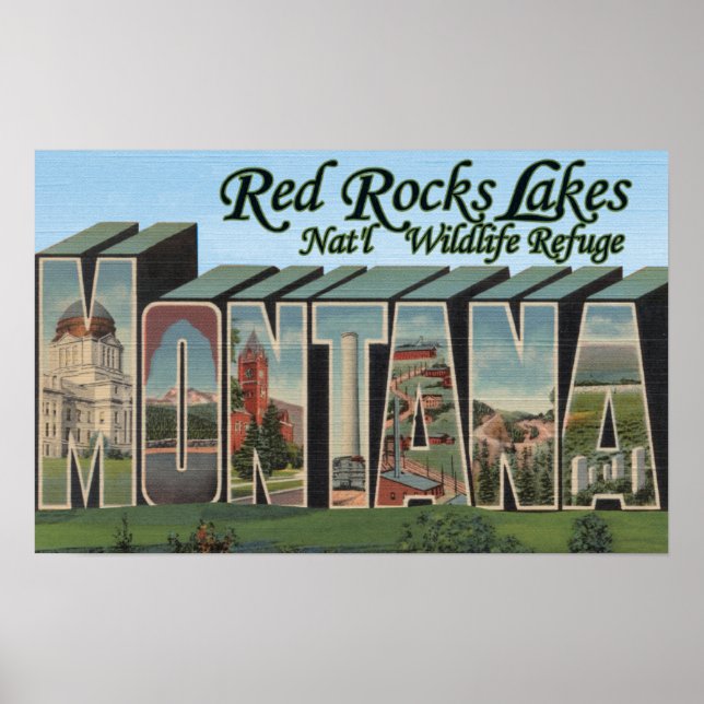 Pôster Red Rocks Lake Park, Montana (Frente)