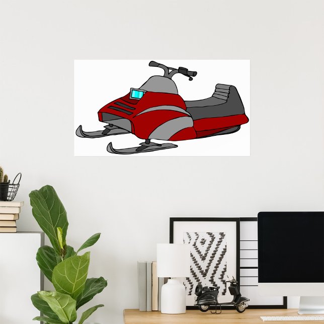 Poster Red Snow Mobile (Criador carregado)