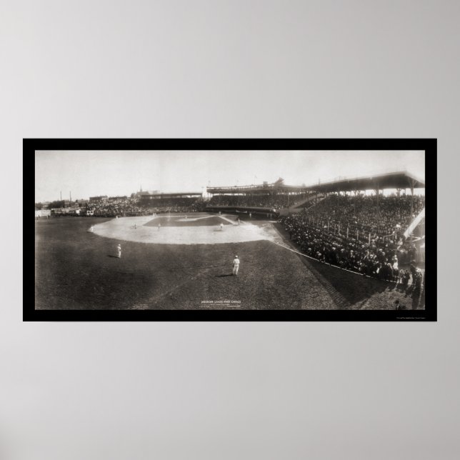 Poster Red Sox White Sox Baseball Foto 1904 (Frente)