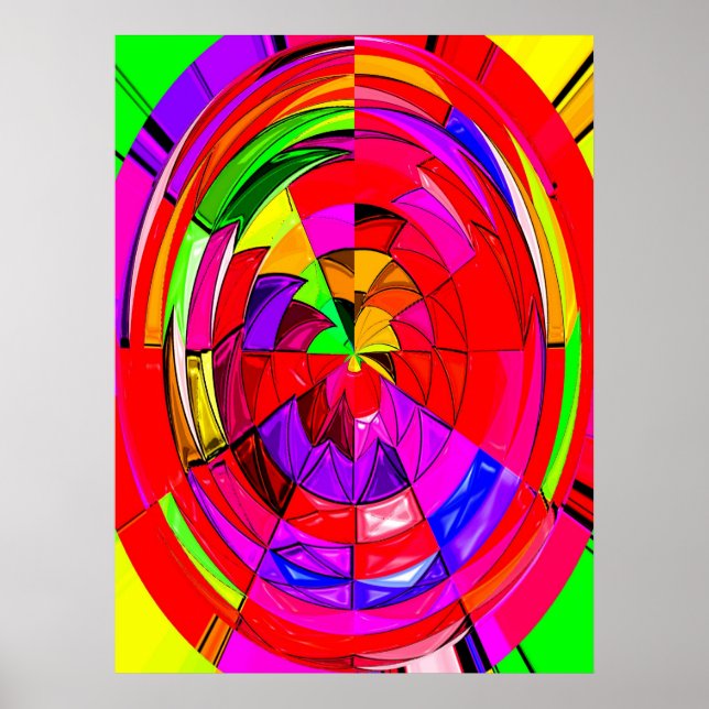 Poster Red Space Candy Art (Frente)