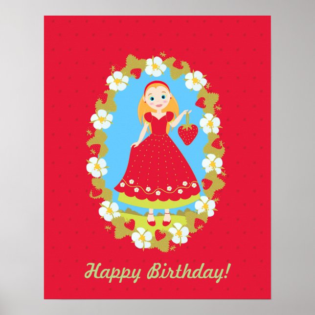 Pôster Red Strawberry (Frente)