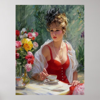 Poster Red Tea Symphony