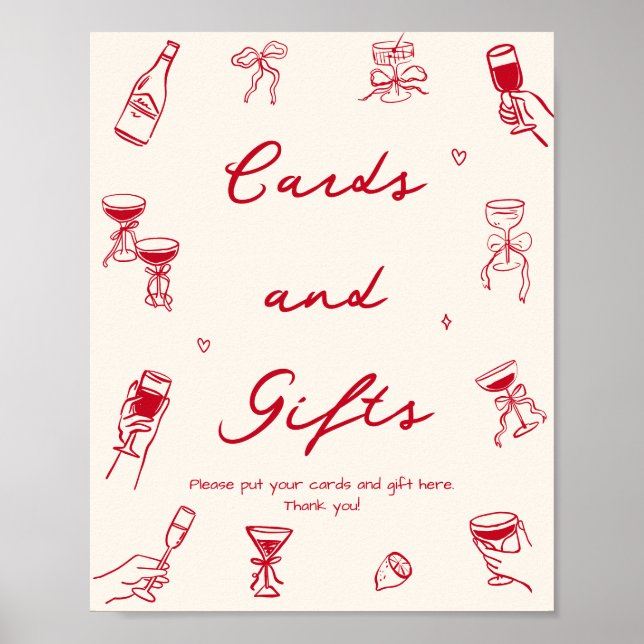 Poster Red Thats Amore - Cartões e Presentes Chás de pane (Frente)