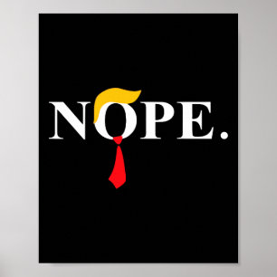 Poster Red Tie Trump Wig Funny Anti Trump Gift