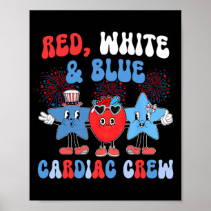 Poster Red White Blue Cardiology Cath Lab 4t