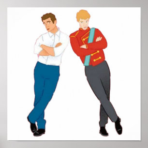 Poster Red White e Royal Blue Book Art