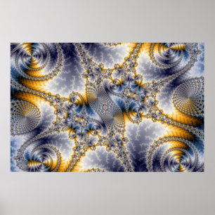 Poster Rede da ponte - arte do Fractal de Mandelbrot