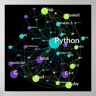 Poster Rede de influência da linguagem de programação Pyt