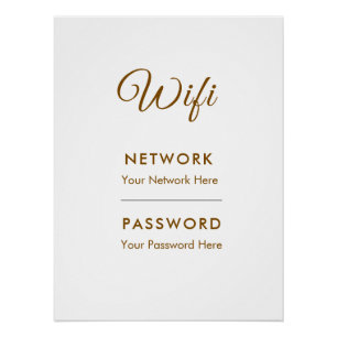 Pôster Rede de Senha Wifi Promocional