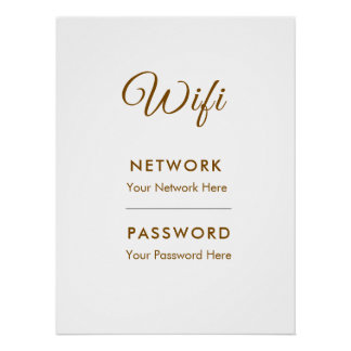 Pôster Rede de Senha Wifi Promocional