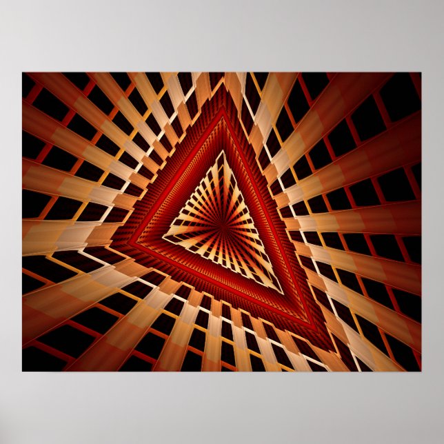 Poster Rede Moderna de Design Gráfico Fractal Fantasia 3D (Frente)