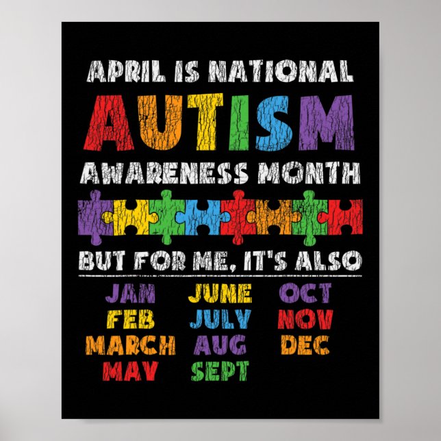 Poster Rede Nacional de Autismo Mês de Crianças Autistas  (Frente)