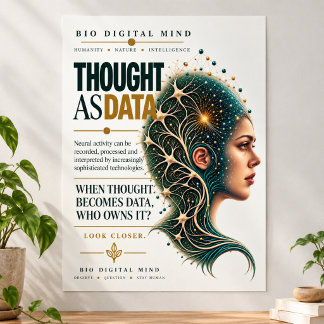 Poster Rede Neural Pensamento como Dados | IA Humana