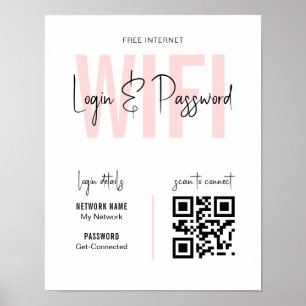 Poster Rede Wifi e Senha Comercial Varejo