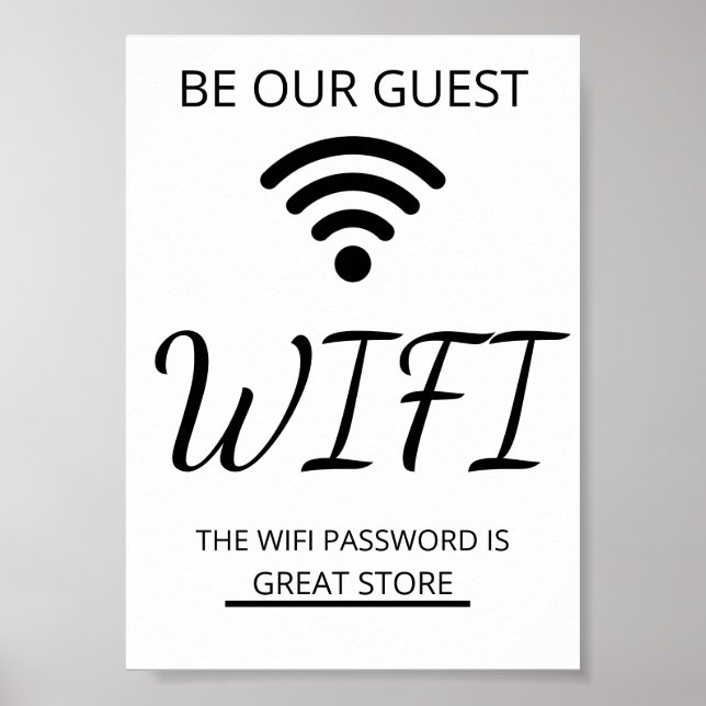 Poster Rede Wifi e Senha Negócios Varejo (Frente)