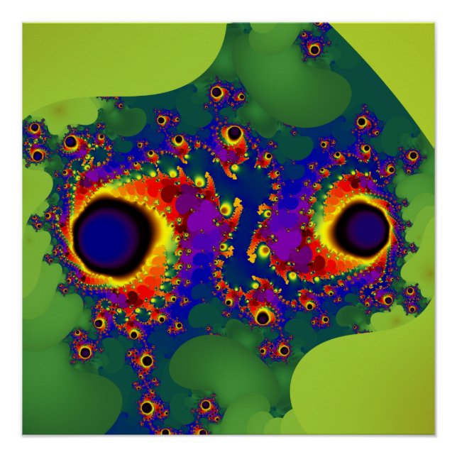 Pôster Redemoinho | Arte Fractal Arco-Íris (Frente)