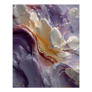 Pôster Redemoinho Fluido de Creme de Lavanda e Pêssego