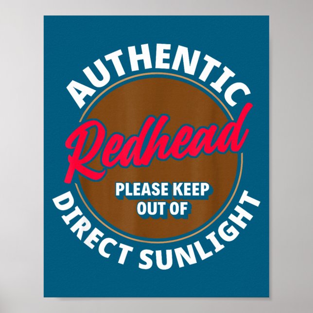Poster Redhead Keep Out Of Sunlight - Funny Ginger  (Frente)