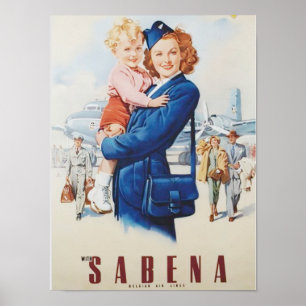 Poster Redhead Stewardese