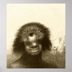 Poster Redon - Deformed Polyp (Smiling Hideous Cyclops) 1