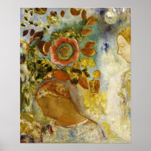 Poster Redon - Duas Jovens Entre Flores