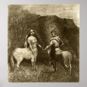 Poster Redon - O Casal Dos Centros 1885