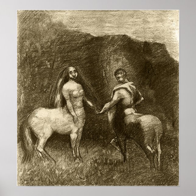 Poster Redon - O Casal Dos Centros 1885 (Frente)