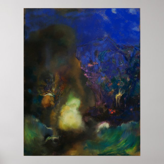 Poster Redon - Roger e Angelica (Frente)