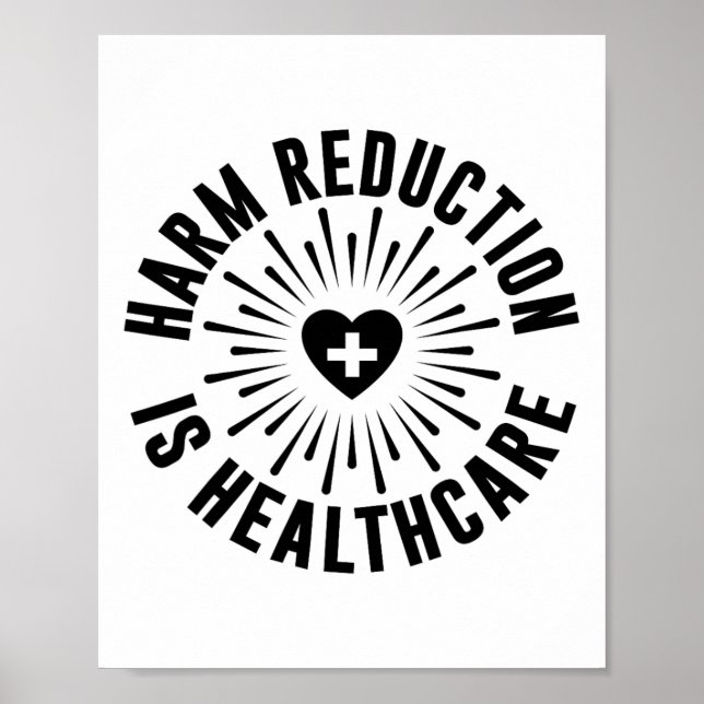 Poster Redução de Danos Retro é Cuidados de Saúde Dia de  (Frente)