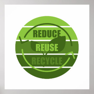 Poster Reduzir a reutilização do reciclar