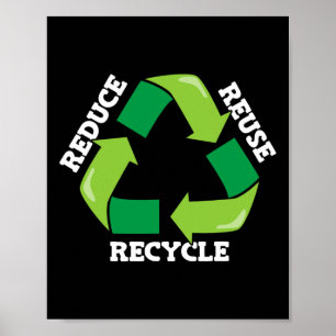 Poster Reduzir a reutilização do Reciclar Mãe Natureza Ad