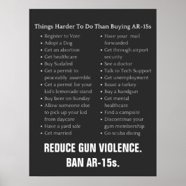 Poster Reduzir o Ban de Violência contra Armas AR-15