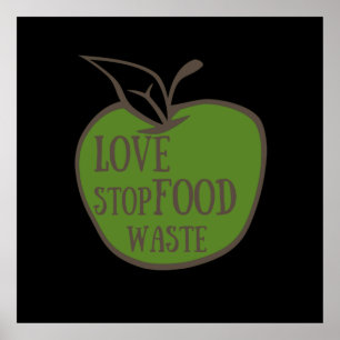 Poster reduzir o desperdício de comidas