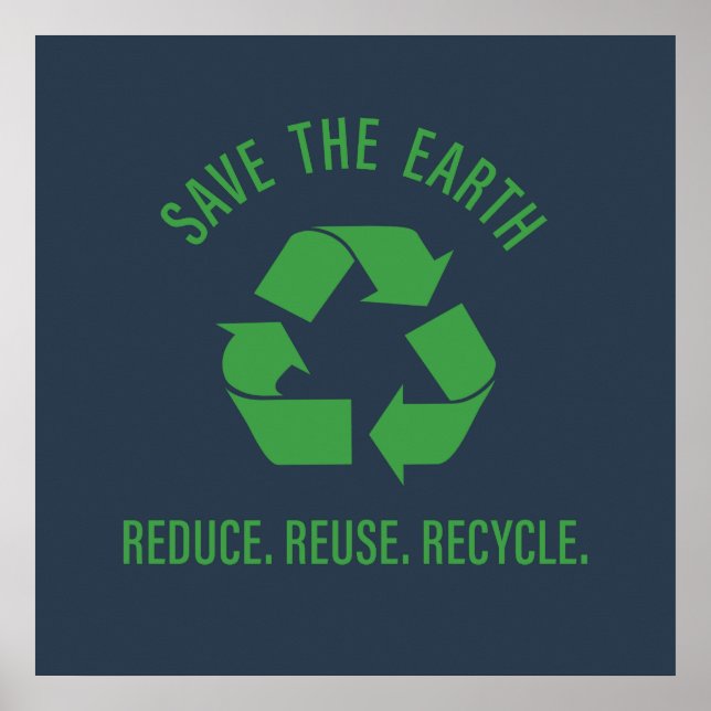 Poster reduzir o reciclar de reutilização (Frente)