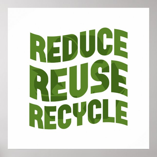 Poster Reduzir reutilizar reciclar (Frente)