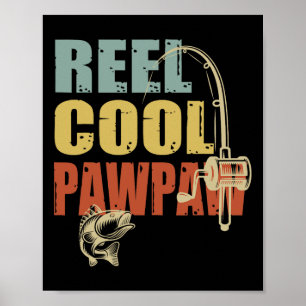 Poster Reel Legal Pawpaw Engraçado Pescador Vintage Pesca