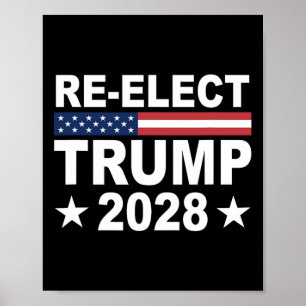 Poster Reeleger Donald Trump 2028 Eleição Republicana EUA