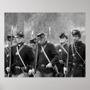 Poster Reenactment da guerra civil - soldados da união