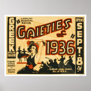 Pôster Reexame musical das alegrias WPA 1936
