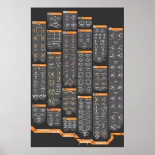 Poster Referência de símbolos de engenharia elétrica