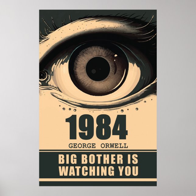 Poster Referência do Livro do Big Brother 1984 George Orw (Frente)