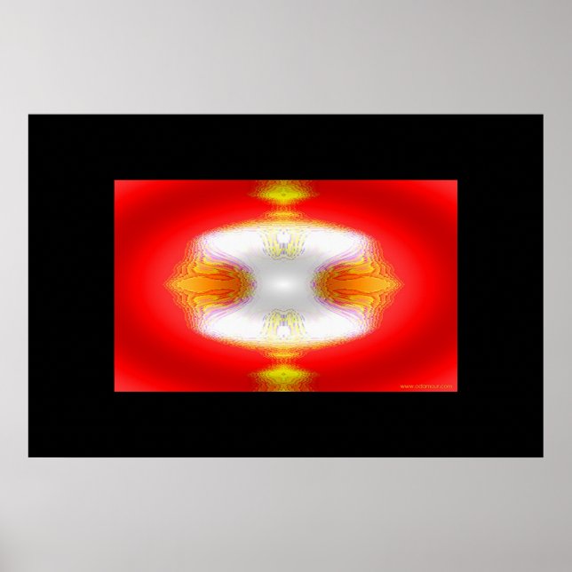 Pôster refinamento Dourado em Vermelho (Frente)