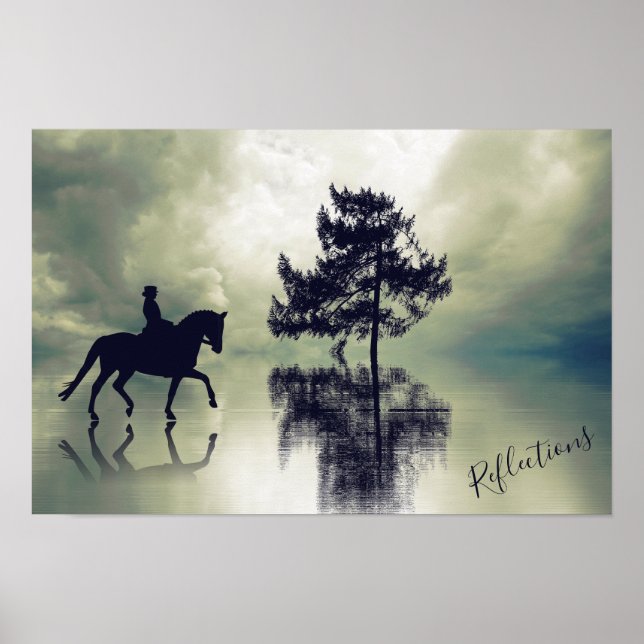 Poster Reflections Dressage Stormy Weather and Tree Horse (Frente)