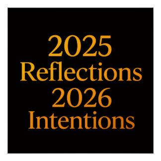 Pôster Reflections Intentions 2026 Gold Goal Planner 