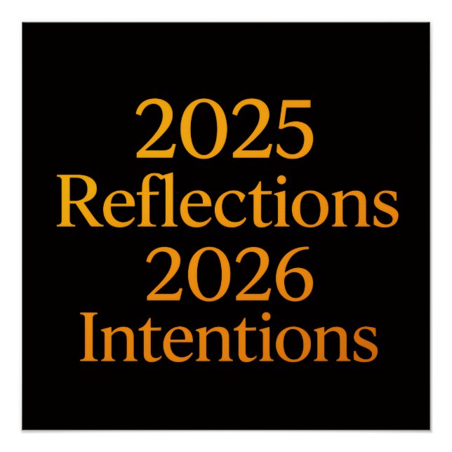 Pôster Reflections Intentions 2026 Gold Goal Planner  (Frente)