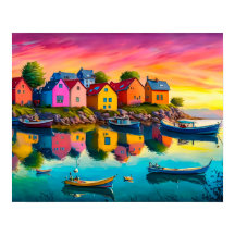 Reflexão Colorida de Casas