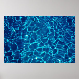 Pôster Reflexão da água na piscina, abstrato